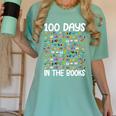 100 Days In The Books English Reading Teacher 100th Day Kids Women's Comfort Colors T-Shirt Violet 100 Days In The Books English Reading Teacher 100th Day Kids Women's Comfort Colors T-Shirt Violet