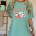 100 Days Of Coffee And Chaos Coquette Bow Book Apple Women's Comfort Colors T-Shirt Violet 100 Days Of Coffee And Chaos Coquette Bow Book Apple Women's Comfort Colors T-Shirt Violet