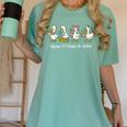 100 Days Of School Cute Goose Coffee Books Teacher Life Women's Comfort Colors T-Shirt Violet