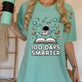 100 Days Smarter Astronaut Book 100th Day Girls Kids Women Women's Comfort Colors T-Shirt Violet