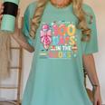 100th Day Of School Teacher Floral 100 Days In The Books Women's Comfort Colors T-Shirt Violet