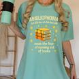 Abibliophobia Book Lover Reading Humor Graphic Women's Comfort Colors T-Shirt Violet Abibliophobia Book Lover Reading Humor Graphic Women's Comfort Colors T-Shirt Violet