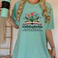 Abibliophobia Noun The Fear Of Running Out Of Books To Read Women's Comfort Colors T-Shirt Violet