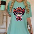 Adorable Book Lover Cowboy With Reading Glasses Cute Women's Comfort Colors T-Shirt Violet Adorable Book Lover Cowboy With Reading Glasses Cute Women's Comfort Colors T-Shirt Violet