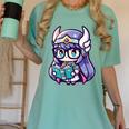 Adorable Book Lover Valkyrie With Reading Glasses Cute Women's Comfort Colors T-Shirt Violet