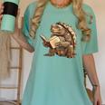 Alligator Snapping Turtle Reading A Book Women's Comfort Colors T-Shirt Violet