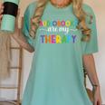 Audiobooks Are My Therapy Book Lover Audiobook Women Women's Comfort Colors T-Shirt Violet