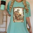 The Aunt Tarot Card Women Skeleton Aunty Book Lover Women's Comfort Colors T-Shirt Violet The Aunt Tarot Card Women Skeleton Aunty Book Lover Women's Comfort Colors T-Shirt Violet
