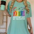 Awesome Like My Daughter Books Floral Proud Mom Women Women's Comfort Colors T-Shirt Violet