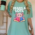 Axolotl Books Readsalotl Reading Bookworm Boys Girls Women's Comfort Colors T-Shirt Violet Axolotl Books Readsalotl Reading Bookworm Boys Girls Women's Comfort Colors T-Shirt Violet