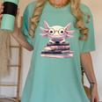 Axolotl Books Readsalotl Reading Bookworm Kawaii Axolotl Women's Comfort Colors T-Shirt Violet Axolotl Books Readsalotl Reading Bookworm Kawaii Axolotl Women's Comfort Colors T-Shirt Violet