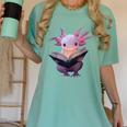 Axolotl Bookworm Reading Book Kawaii Graphic Women's Comfort Colors T-Shirt Violet Axolotl Bookworm Reading Book Kawaii Graphic Women's Comfort Colors T-Shirt Violet