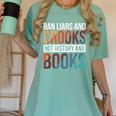 Ban Liars And Crooks Not History And Books Women's Comfort Colors T-Shirt Violet