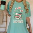 Im With The Banned Floral Flower Book Lover Women's Comfort Colors T-Shirt Violet Im With The Banned Floral Flower Book Lover Women's Comfort Colors T-Shirt Violet