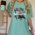 Barely Tolerable Shirt Floral Book Lover Quote Bookish Women's Comfort Colors T-Shirt Violet Barely Tolerable Shirt Floral Book Lover Quote Bookish Women's Comfort Colors T-Shirt Violet