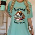 Basset Hound Dog Breed I Just Want To Read Books And Pet My Women's Comfort Colors T-Shirt Violet