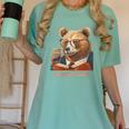 Bear Reading Book Glasses Library Zoo Teacher School Animal Women's Comfort Colors T-Shirt Violet Bear Reading Book Glasses Library Zoo Teacher School Animal Women's Comfort Colors T-Shirt Violet
