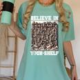 Believe In Your-Shelf Bookworm Book Shelf Reader Women's Comfort Colors T-Shirt Violet Believe In Your-Shelf Bookworm Book Shelf Reader Women's Comfort Colors T-Shirt Violet