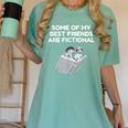 Some Of My Best Friends Are Fictional Book Lover Nerd Women's Comfort Colors T-Shirt Violet