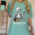 Never Better Skeleton Read Reading Book Librarian Men Women Women's Comfort Colors T-Shirt Violet Never Better Skeleton Read Reading Book Librarian Men Women Women's Comfort Colors T-Shirt Violet