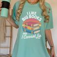 I Like Big Books Cannot Lie Librarian Reading Teacher Women's Comfort Colors T-Shirt Violet
