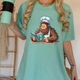 Bigfoot Reading a Cookbook Women's Comfort Colors T-Shirt Violet Bigfoot Reading a Cookbook Women's Comfort Colors T-Shirt Violet