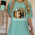 Boo-Kmarked Fall Pumpkin Books Halloween Teacher Teaching Women's Comfort Colors T-Shirt Violet Boo-Kmarked Fall Pumpkin Books Halloween Teacher Teaching Women's Comfort Colors T-Shirt Violet