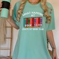 Book Club Read Reading Librarian Men Women Kids Women's Comfort Colors T-Shirt Violet