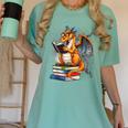 Book Dragon Reading Book Lover Women's Comfort Colors T-Shirt Violet