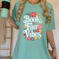 Book Fair Vibes Groovy 70s Retro School Librarian Women's Comfort Colors T-Shirt Violet