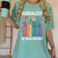 Book Flower Radicalized By Basic Decency Feminist Leftist Women's Comfort Colors T-Shirt Violet