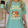 Book Hangover Survivor Reading Humor Librarian Bibliophiles Women's Comfort Colors T-Shirt Violet