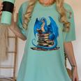 Book Lover Bookworm Reading Books Dragon Premium Tri-Blend Women's Comfort Colors T-Shirt Violet