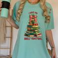 Book Lover Christmas Tree I Have No Shelf Control Women's Comfort Colors T-Shirt Violet