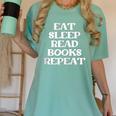 Book Lover Book Eat Sleep Read Books Repeat Women's Comfort Colors T-Shirt Violet