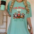 Book Lover Racoon Reading Bookish The Book Was Better Women's Comfort Colors T-Shirt Violet Book Lover Racoon Reading Bookish The Book Was Better Women's Comfort Colors T-Shirt Violet