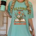 Book Lover Reading Bookish Floral Reading Powers Imagination Women's Comfort Colors T-Shirt Violet Book Lover Reading Bookish Floral Reading Powers Imagination Women's Comfort Colors T-Shirt Violet
