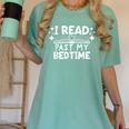 Book Lover Reading Bookish Floral I Read Past My Bedtime Women's Comfort Colors T-Shirt Violet