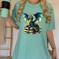 Book Lover Reading Fantasy Dragon Women's Comfort Colors T-Shirt Violet