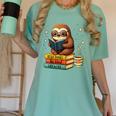 Book Lover Sloth Reading Bookish Library Read Books Be Kind Women's Comfort Colors T-Shirt Violet Book Lover Sloth Reading Bookish Library Read Books Be Kind Women's Comfort Colors T-Shirt Violet