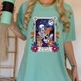 Book Lover Tarot Card The Reader Mystic Skeleton Women's Comfort Colors T-Shirt Violet