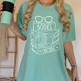 Book Lovers Books Because It’s Too Peopley Outside Women's Comfort Colors T-Shirt Violet