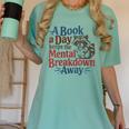 Book Lovers a Book a Day Keeps The Mental Breakdown Away Women's Comfort Colors T-Shirt Violet Book Lovers a Book a Day Keeps The Mental Breakdown Away Women's Comfort Colors T-Shirt Violet