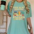 Book And Pajama This Is My Reading Pajama Bedtime Reading Women's Comfort Colors T-Shirt Violet
