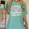 Book And Pajamas Humorous Book Lover Reading Bedtime Women's Comfort Colors T-Shirt Violet