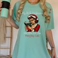 My Book Preference Has Me On The Naughty List Christmas Xmas Women's Comfort Colors T-Shirt Violet