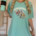 Book Reading Dinosaur T-Rex Dino Bookworm Women's Comfort Colors T-Shirt Violet