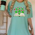 Book With Shamrocks Librarian Saint Patrick's Day Kids Women's Comfort Colors T-Shirt Violet