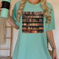 Book Book Shelves Library Women's Comfort Colors T-Shirt Violet