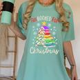 All Booked For Christmas Book Lovers Xmas Tree Women Women's Comfort Colors T-Shirt Violet